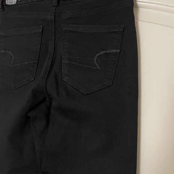 American Eagle Outfitters next level stretch black skinny jeans size 4 short - Picture 4 of 7